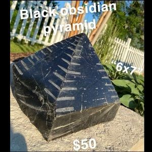 Black obsidian pyramid